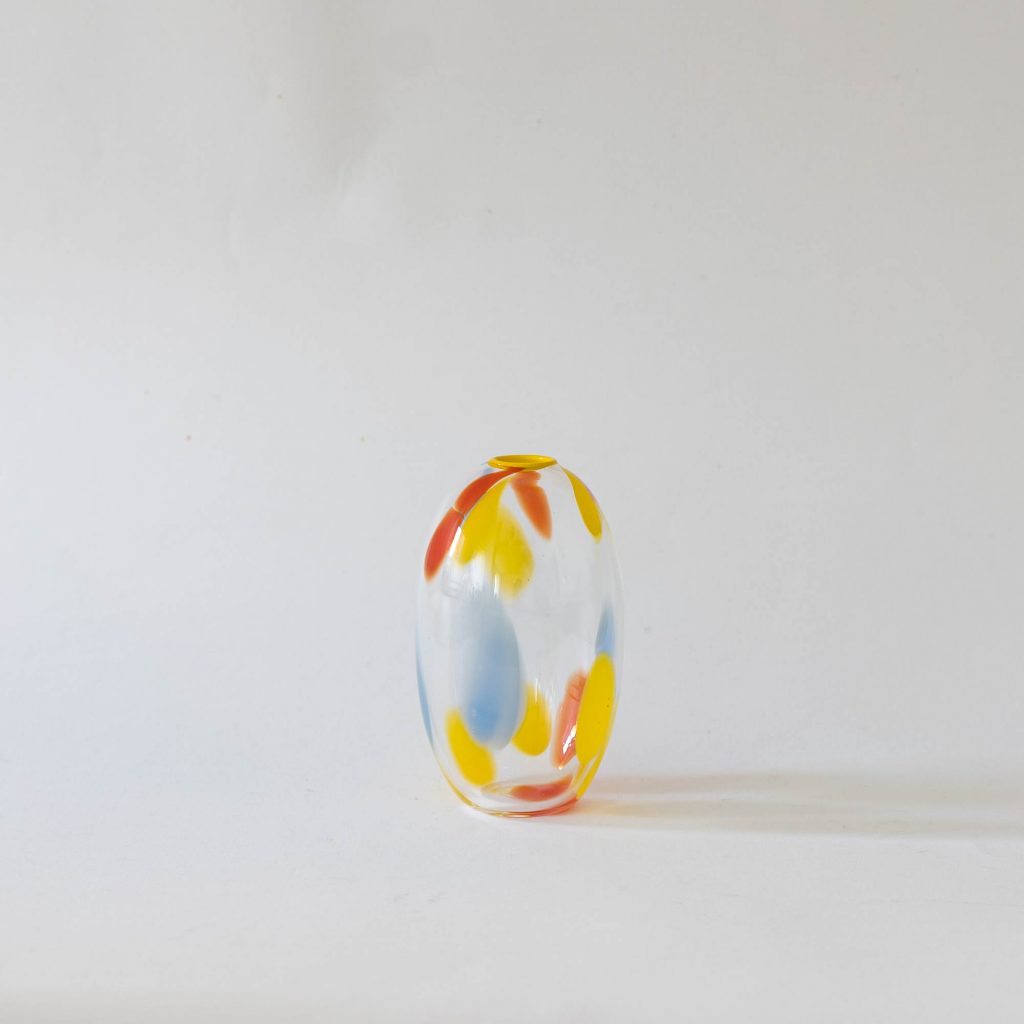 Pia Hoff - Vase Confetti S rot blau gelb