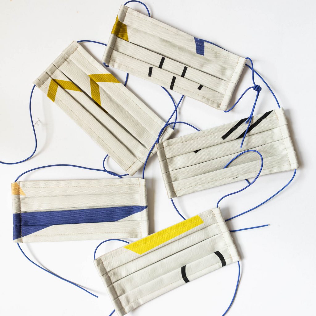 Stoffmasken vivilovely x nicenicenice - Nasendraht - play light grey