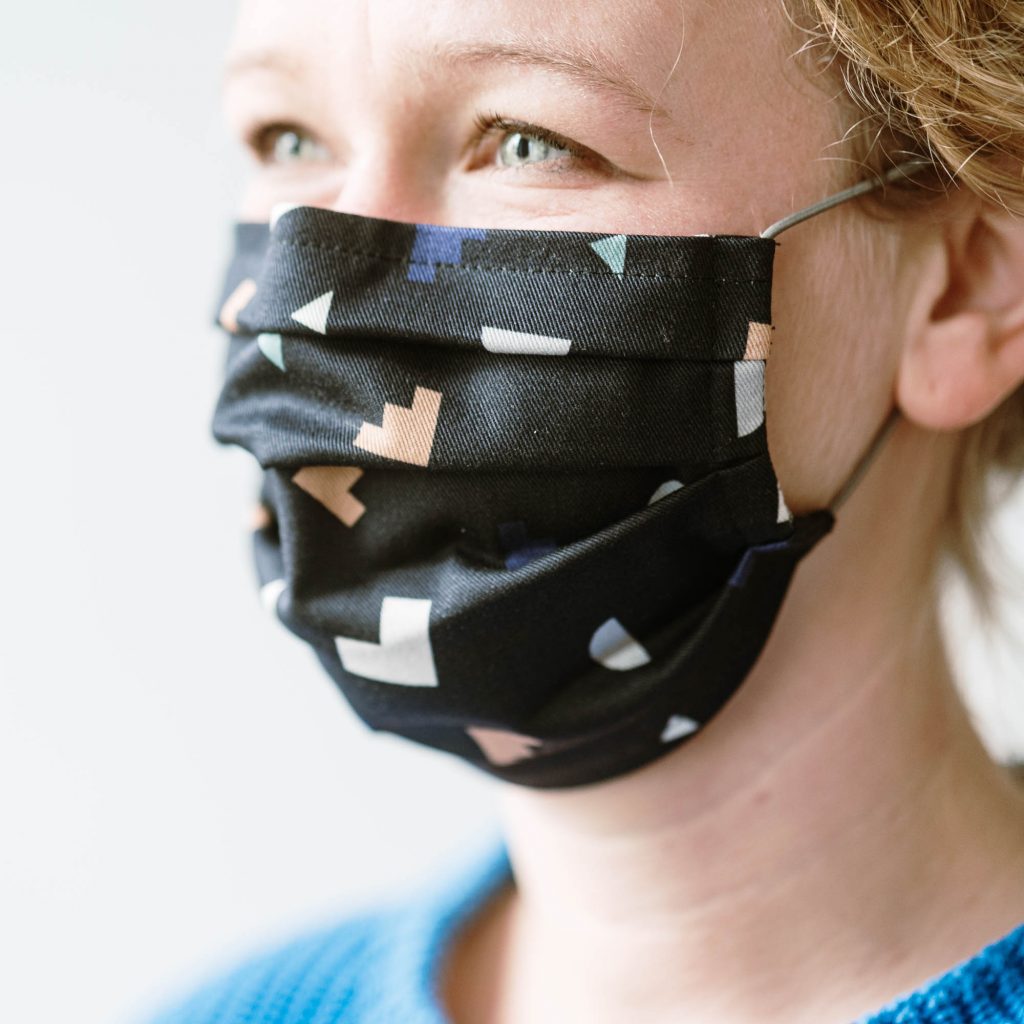 Stoffmasken vivilovely x nicenicenice - Nasendraht - play dark blue
