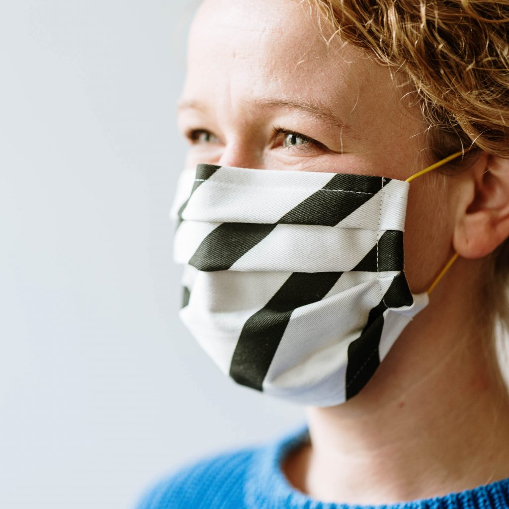 Stoffmasken vivilovely x nicenicenice - Nasendraht - diagonal