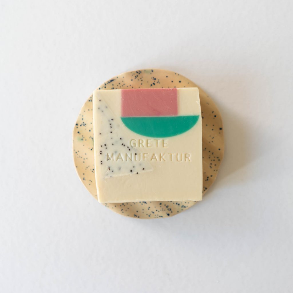 Seifenschale wave round | confetti rose mint