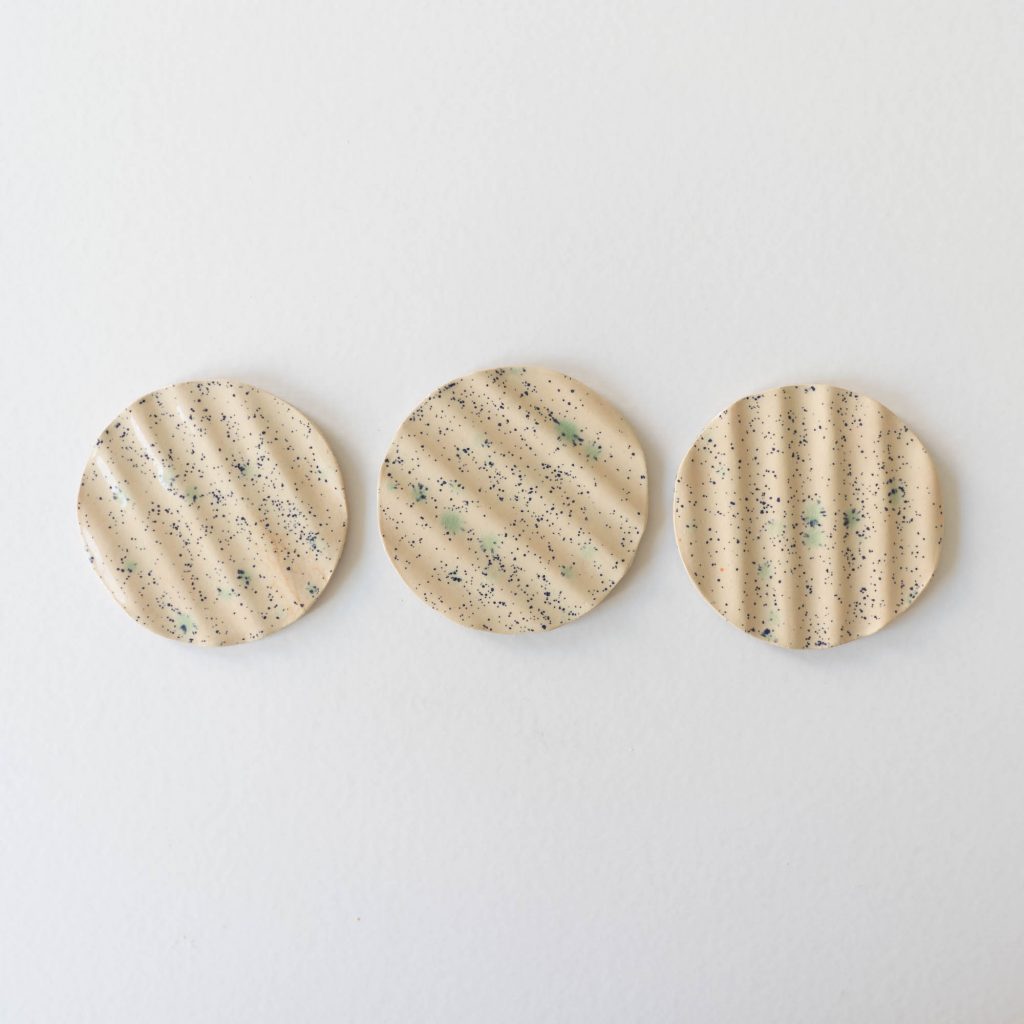 Seifenschale wave round | confetti rose mint