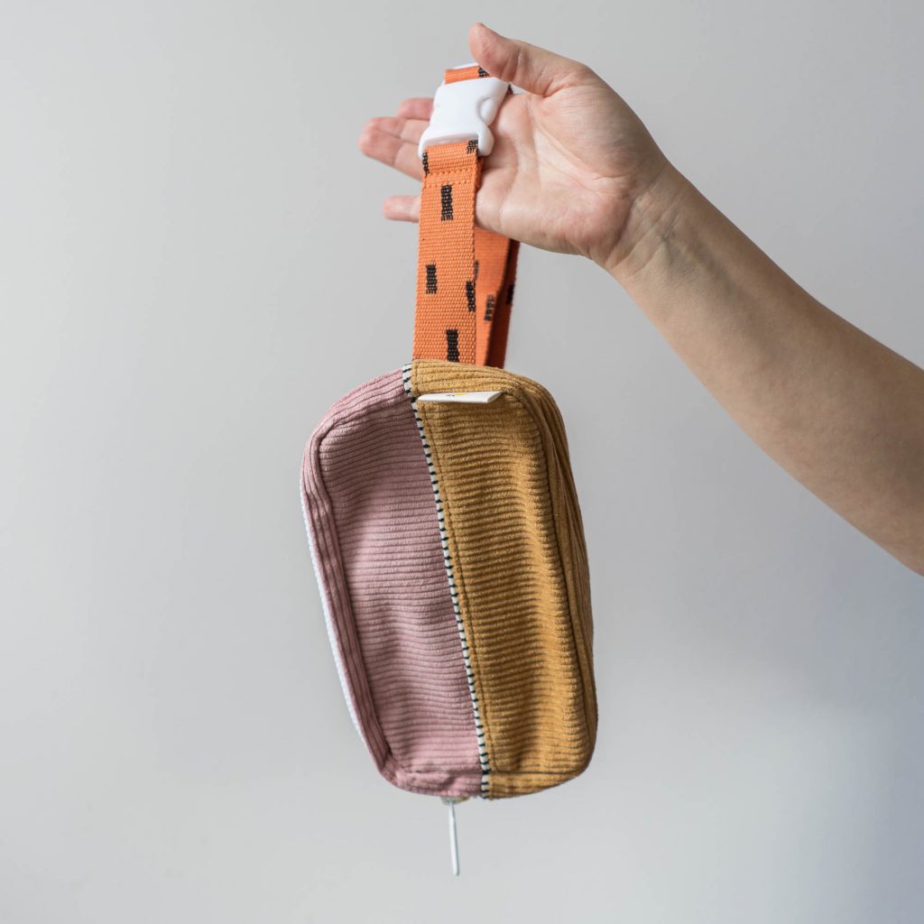 Sticky Lemon fanny pack Bauchtasche | corduroy - dijon + dusty pink + carrot orange