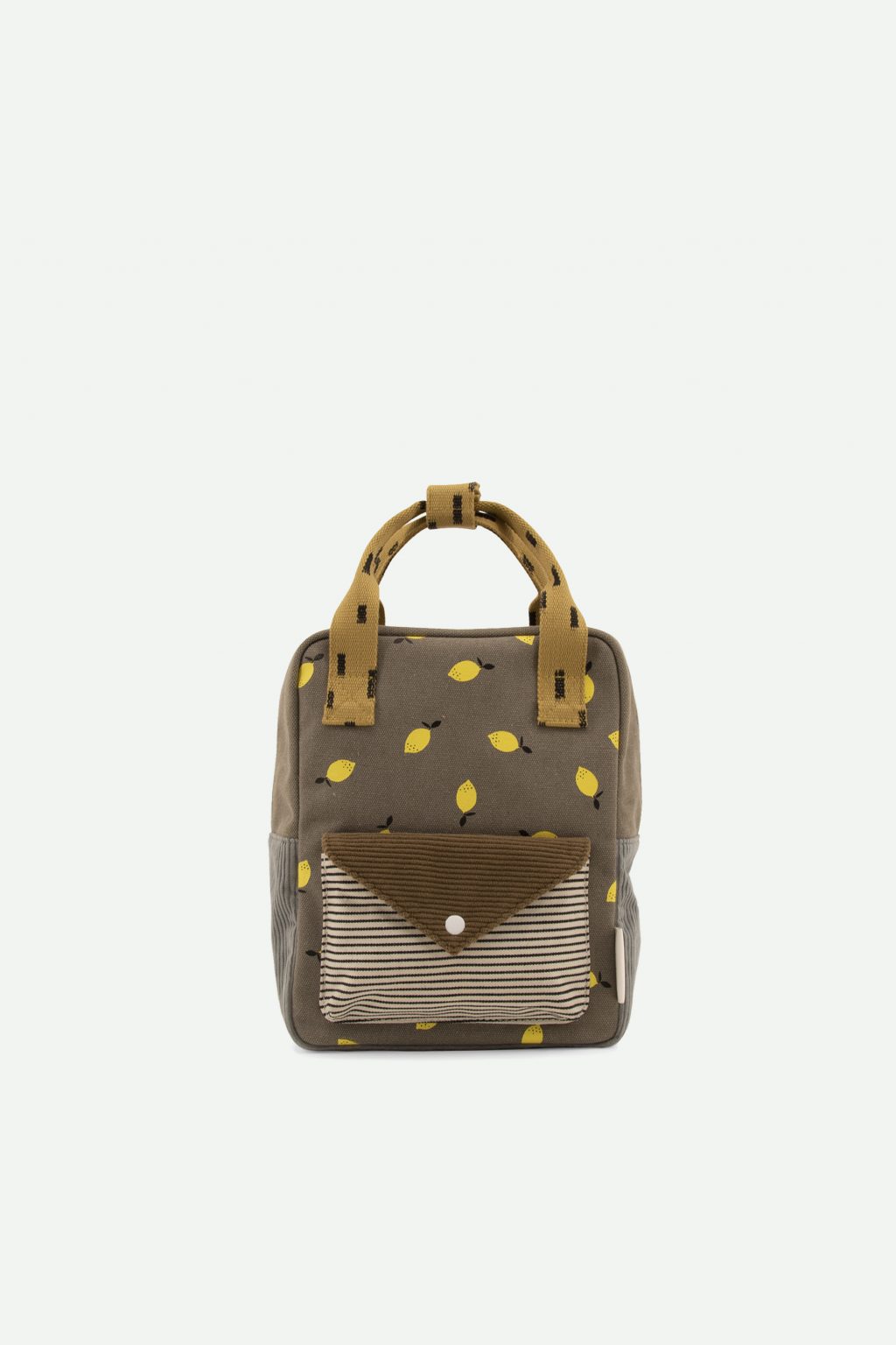 Sticky Lemon backpack small | lemons - pigeon blue + woody green