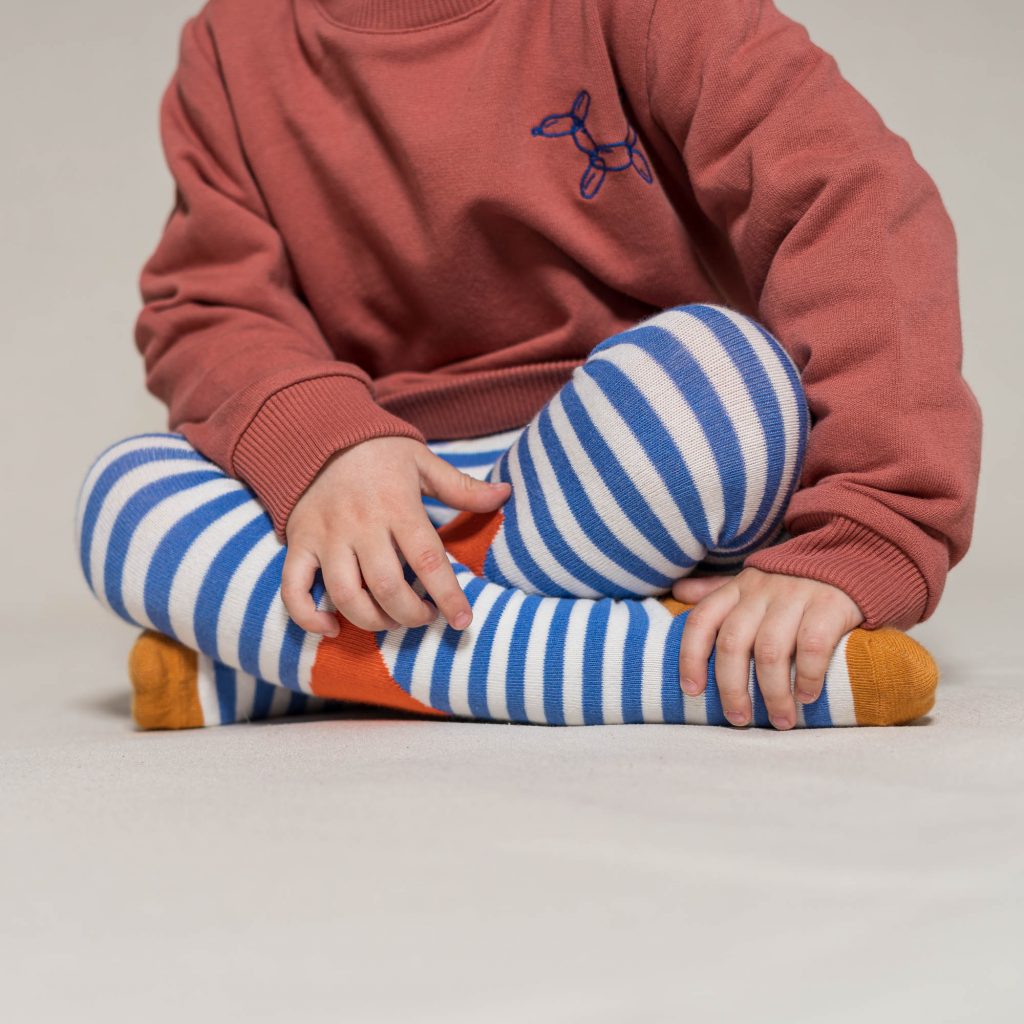 Baby- und Kinder Strumpfhose block stripes lilac