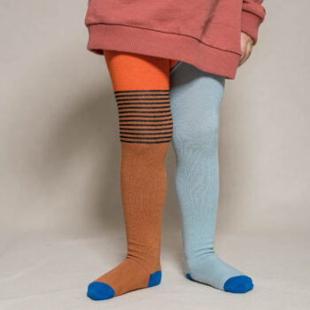 Baby- und Kinder Strumpfhose halb/halb rust