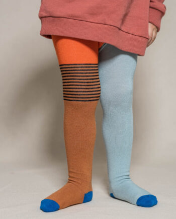 Baby- und Kinder Strumpfhose halb/halb rust