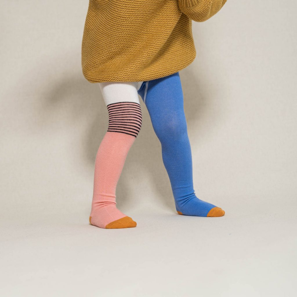Baby- und Kinder Strumpfhose halb/halb lilac