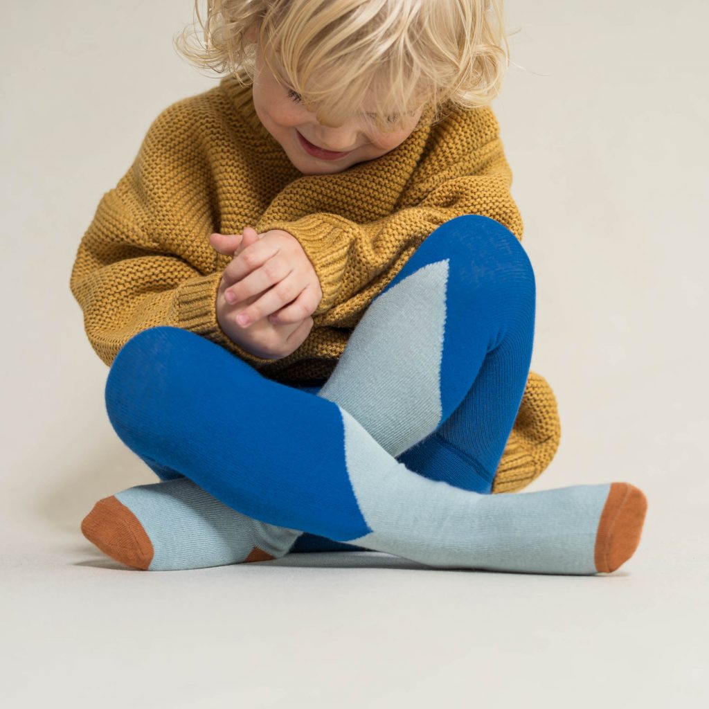 Baby- und Kinder Strumpfhose diagonal rust