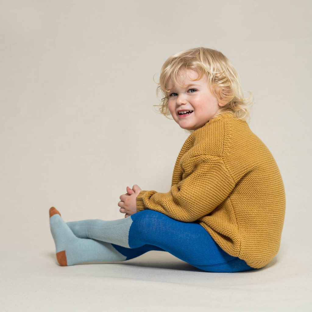 Baby- und Kinder Strumpfhose diagonal rust