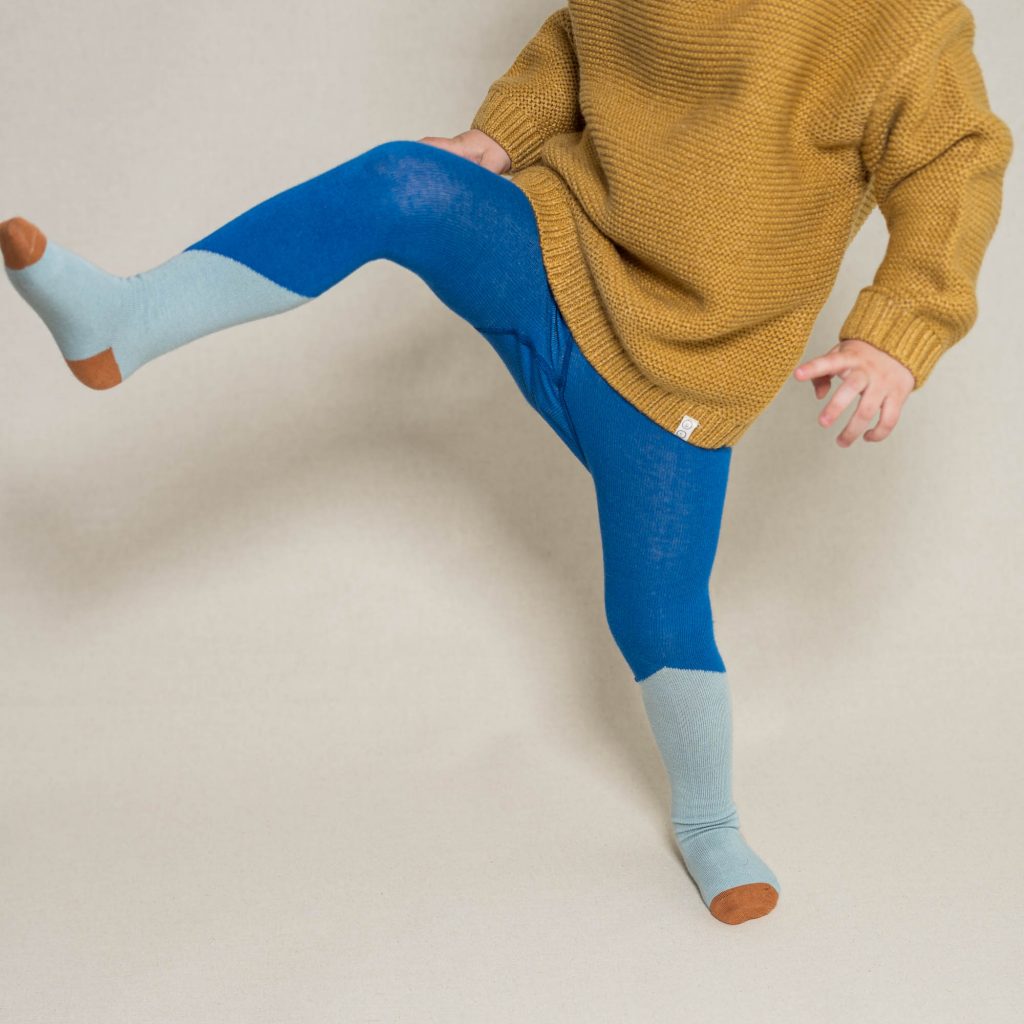 Baby- und Kinder Strumpfhose diagonal rust
