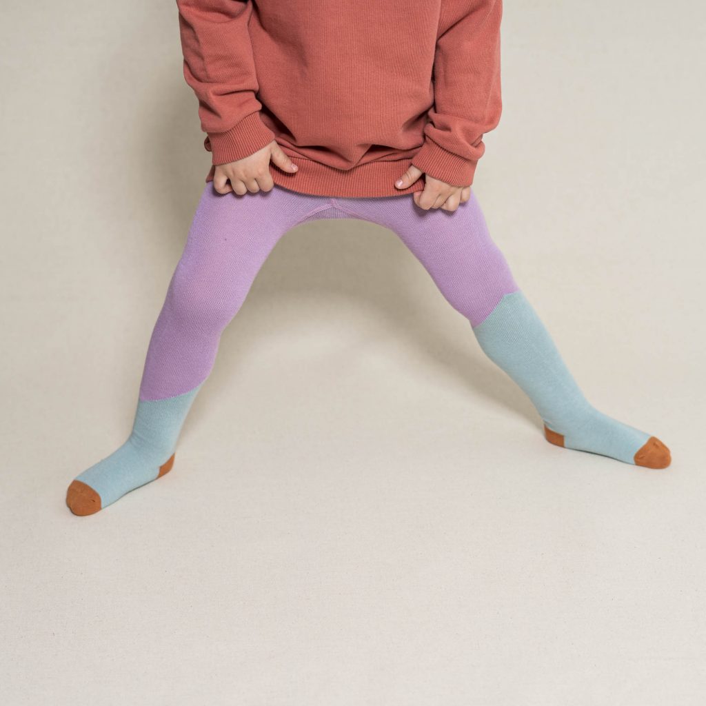 Baby- und Kinder Strumpfhose diagonal petrol