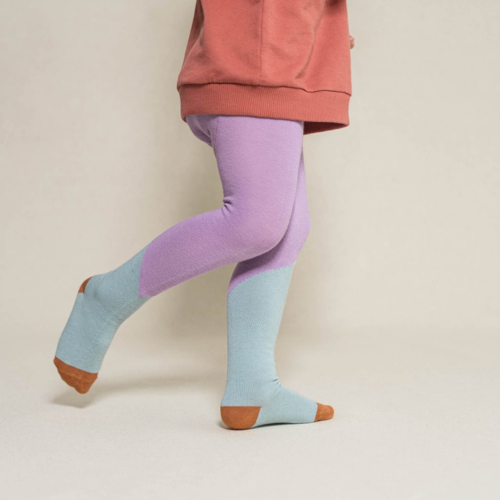 Baby- und Kinder Strumpfhose diagonal petrol