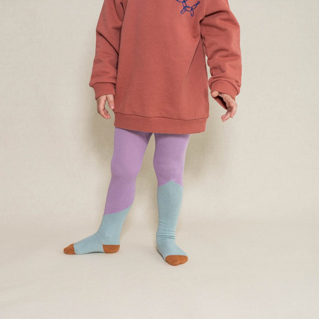 Baby- und Kinder Strumpfhose diagonal petrol