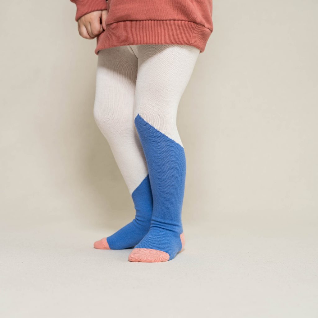 Baby- und Kinder Strumpfhose diagonal lilac