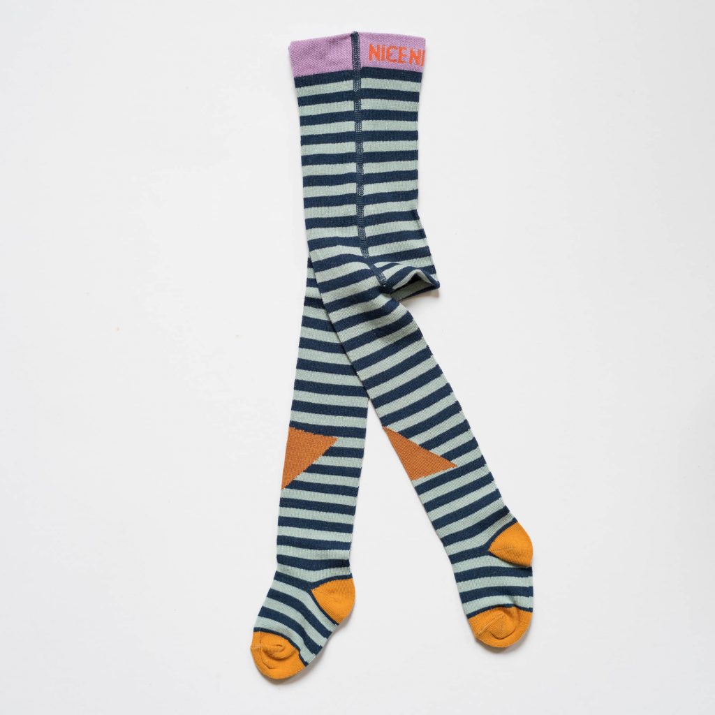 Baby- und Kinder Strumpfhose block stripes petrol