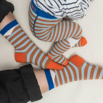 Baby- und Kinder Strumpfhose block stripes rust