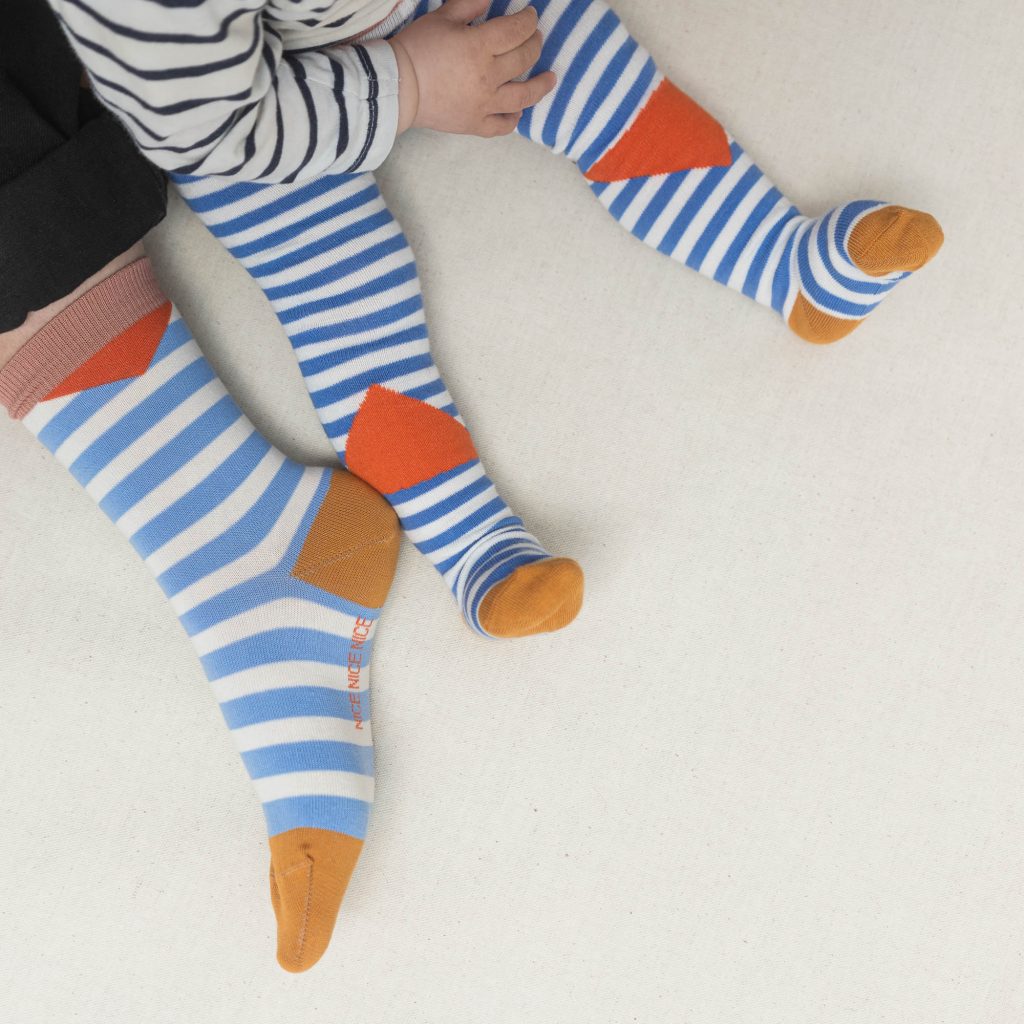 Baby- und Kinder Strumpfhose block stripes lilac