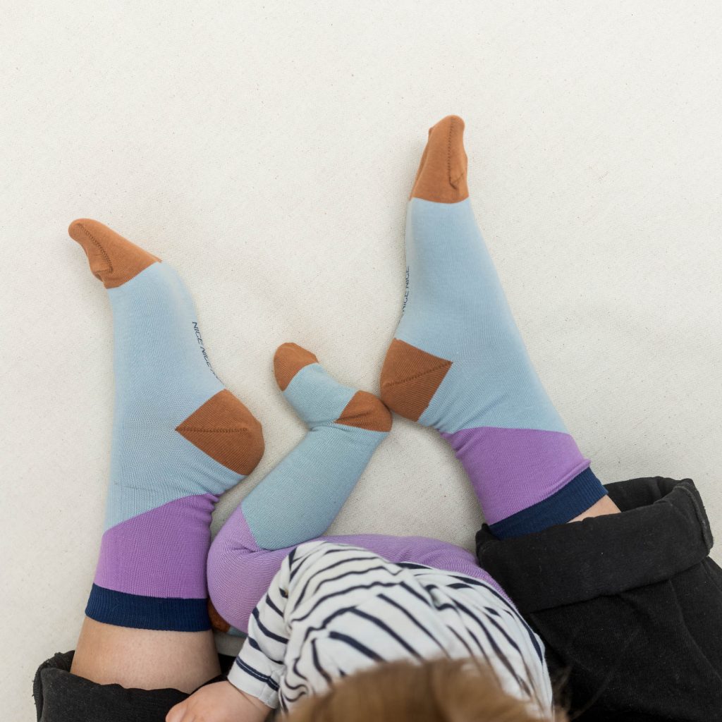 Baby- und Kinder Strumpfhose diagonal petrol