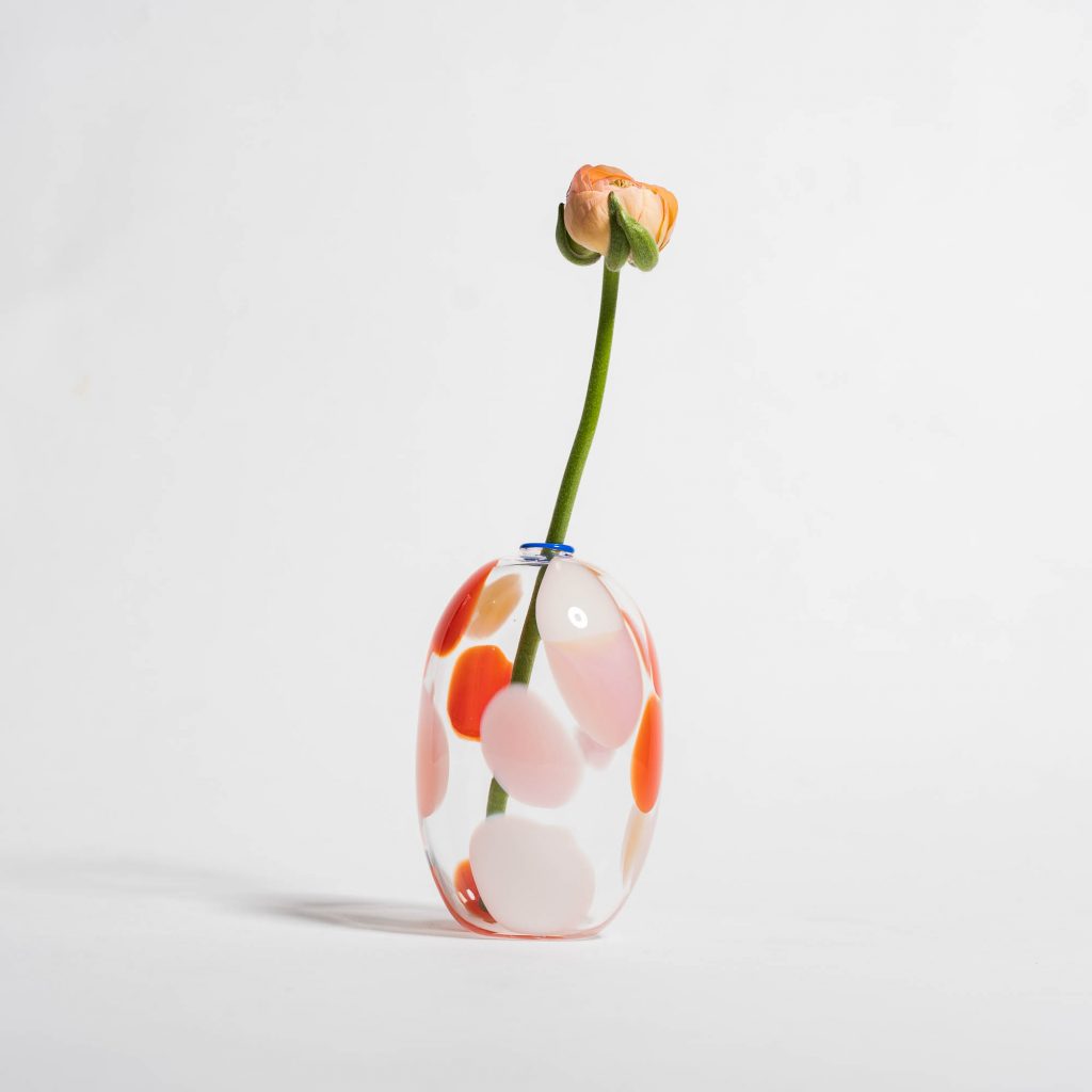 Pia Hoff - Vase Confetti S rose rot