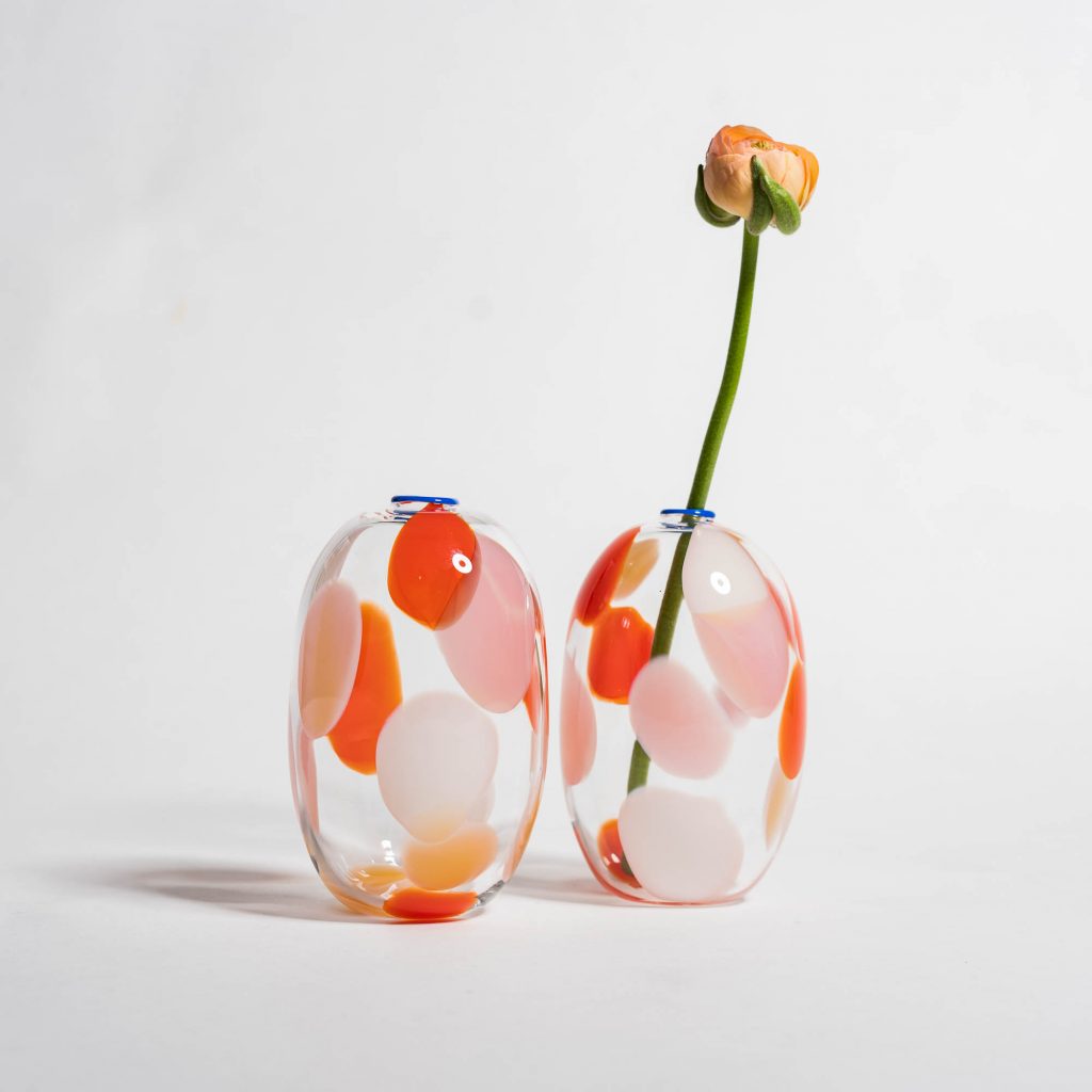 Pia Hoff - Vase Confetti S rose rot