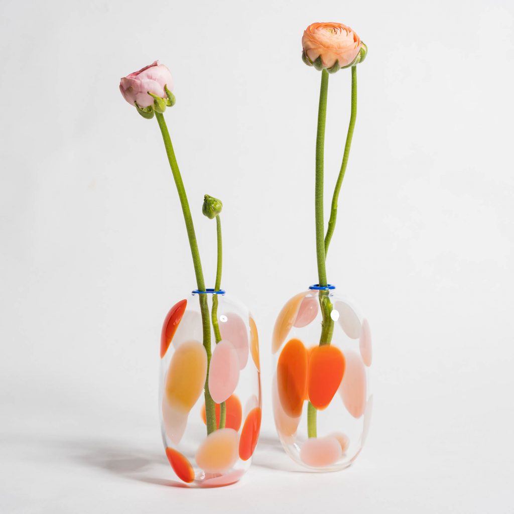 Pia Hoff - Vase Confetti M rose rot