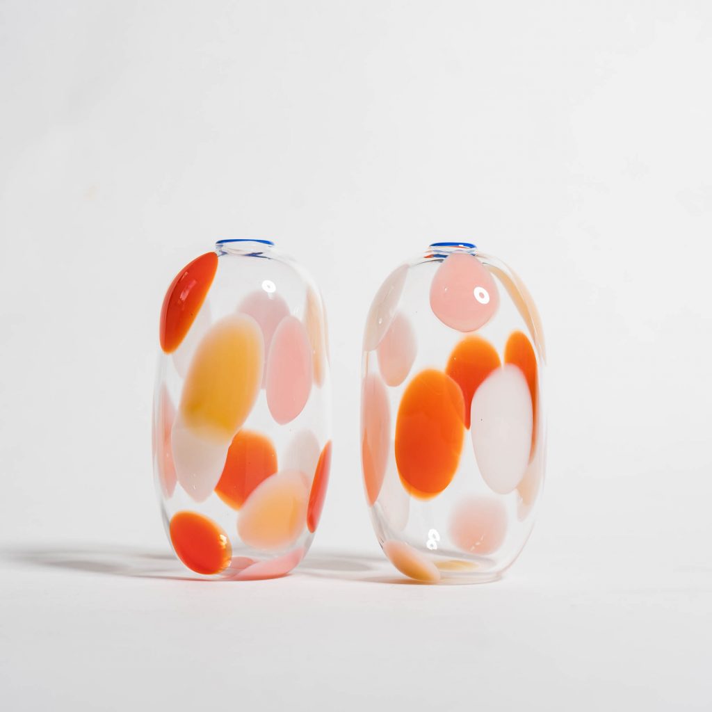 Pia Hoff - Vase Confetti M rose rot
