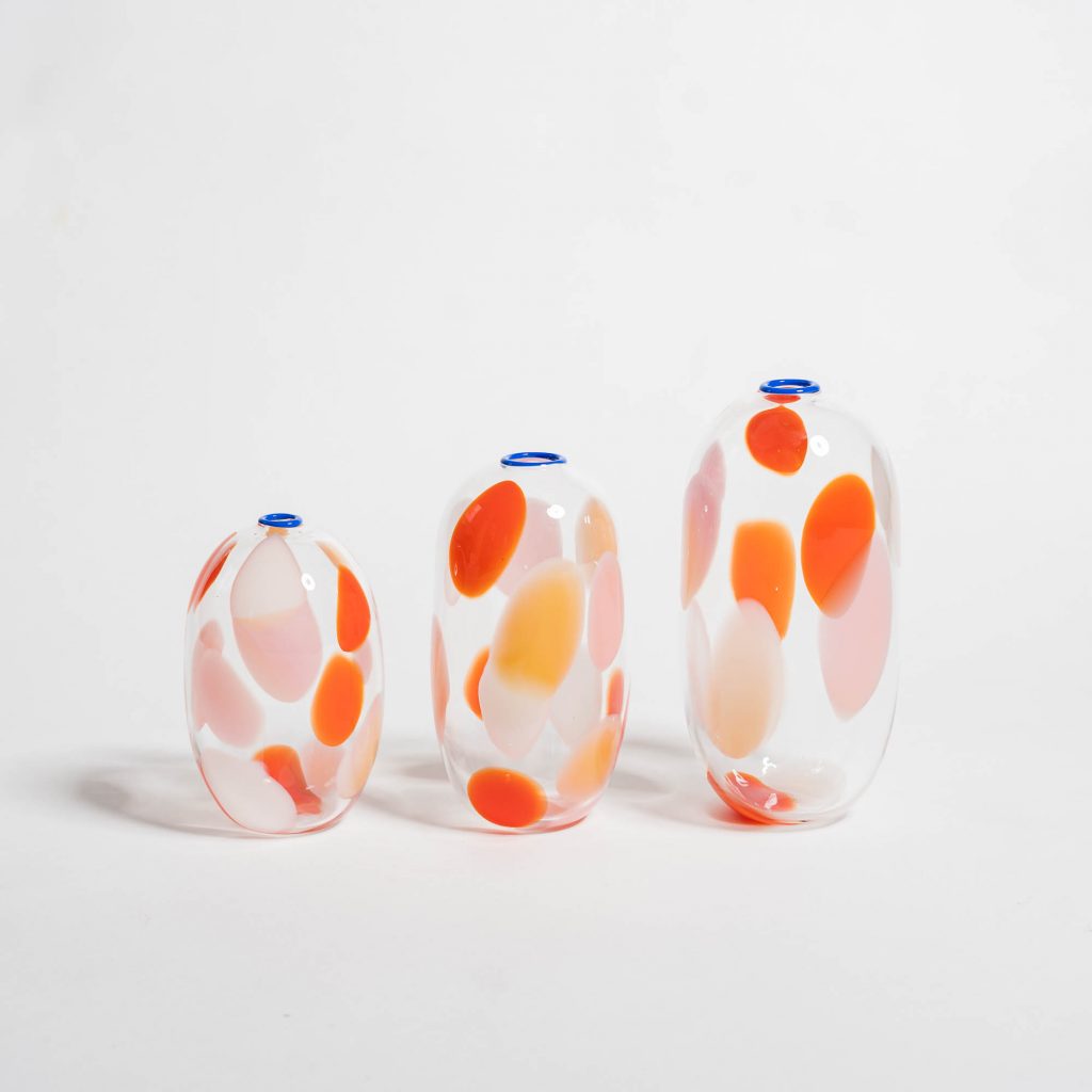 Pia Hoff - Vase Confetti S rose rot