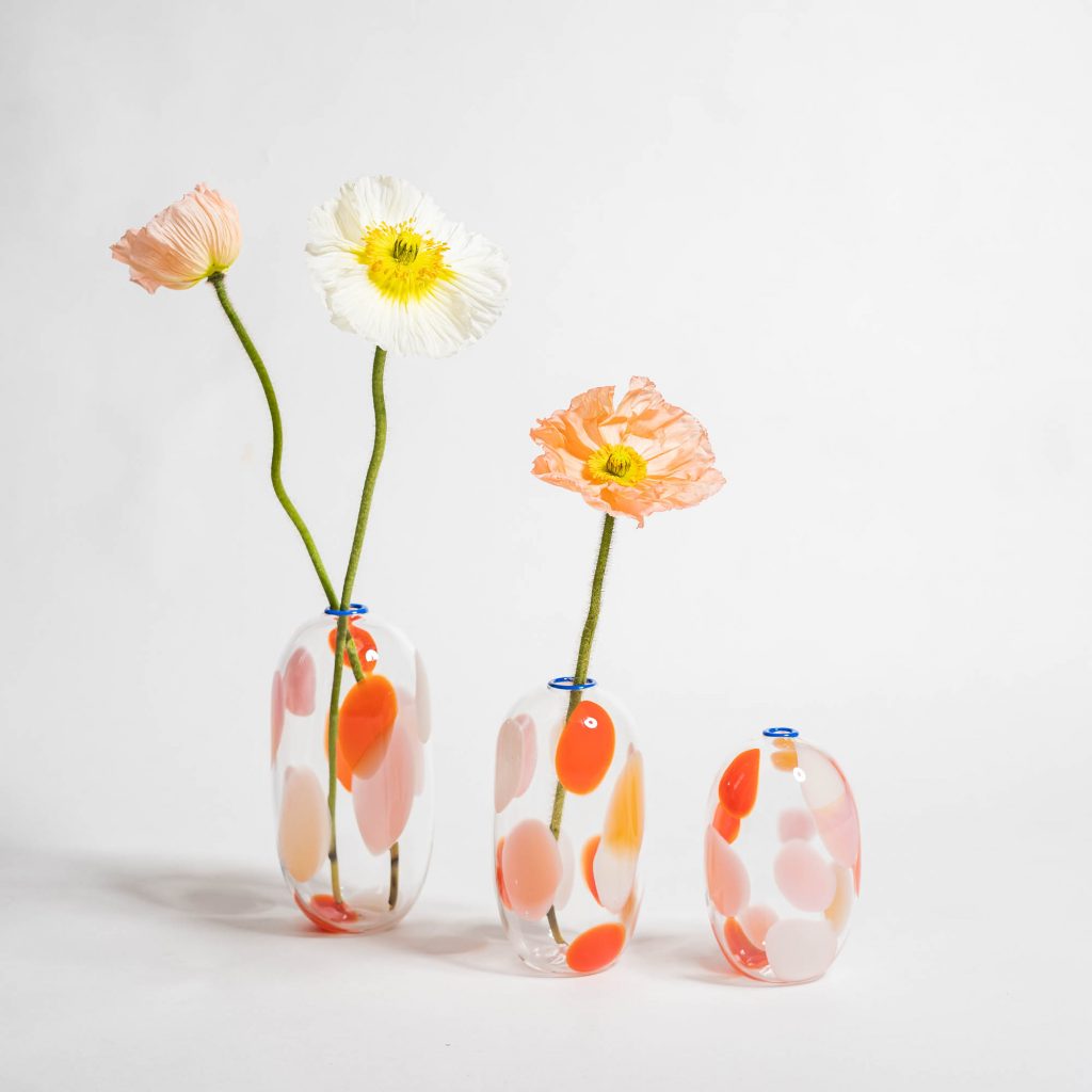 Pia Hoff - Vase Confetti S rose rot