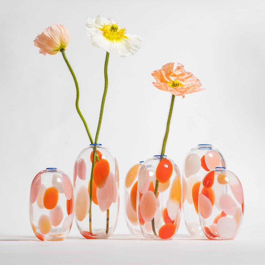 Pia Hoff - Vase Confetti S rose rot