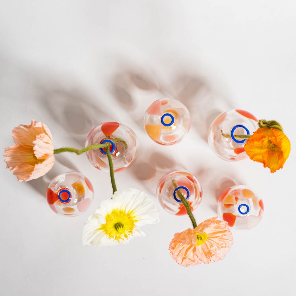 Pia Hoff - Vase Confetti S rose rot