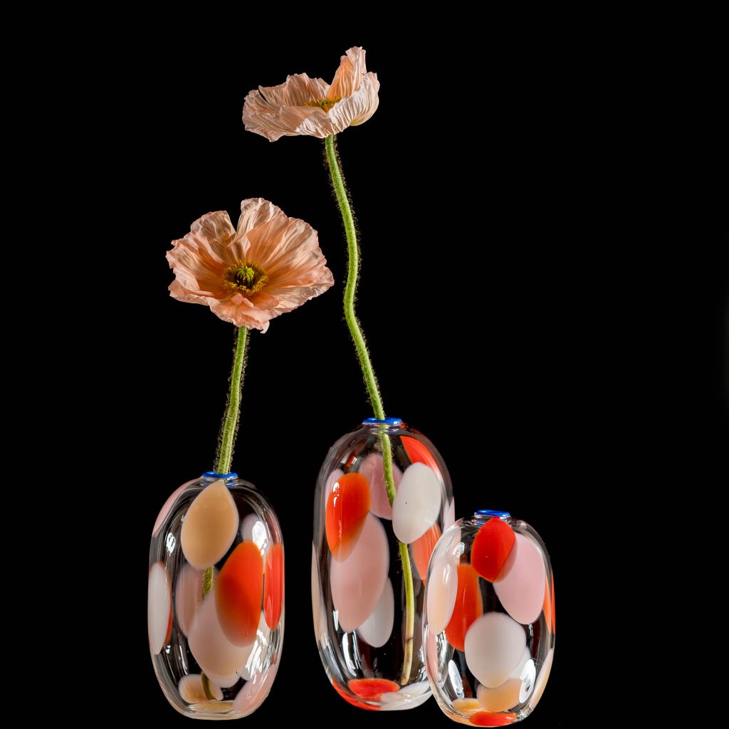 Pia Hoff - Vase Confetti S rose rot