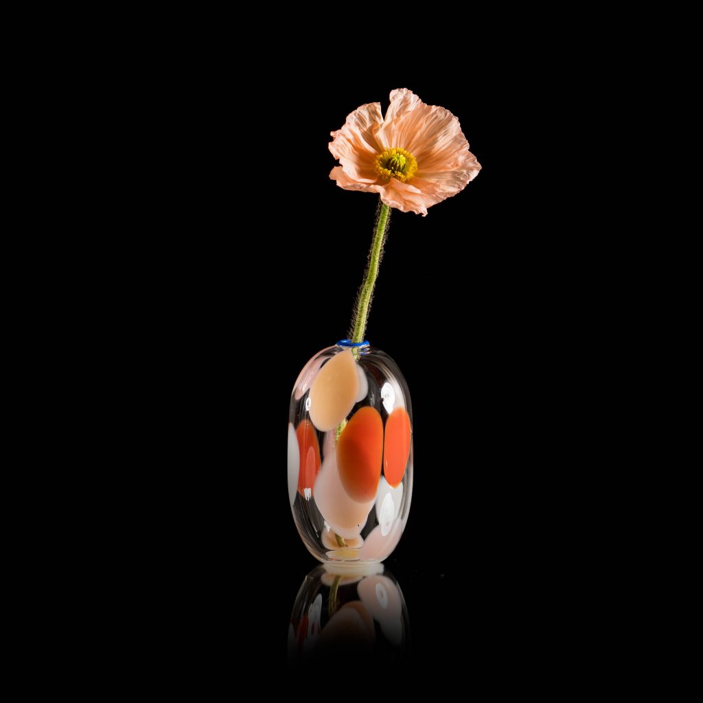 Pia Hoff - Vase Confetti M rose rot