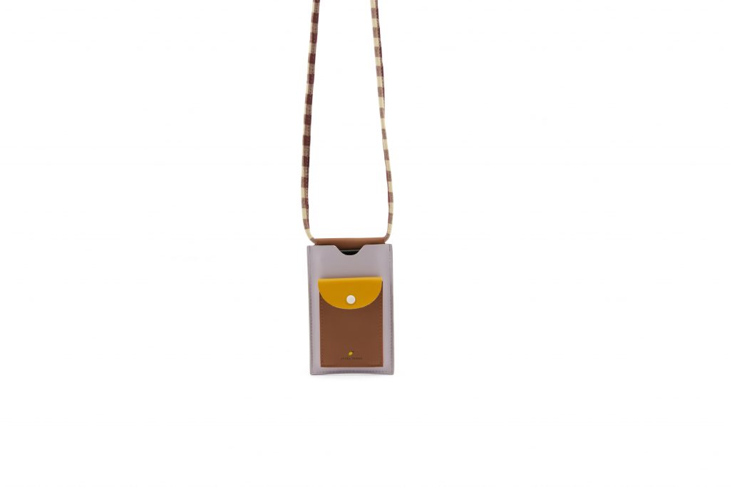 Phone pouch xl | chocolate sundae + daisy yellow + mauve lilac