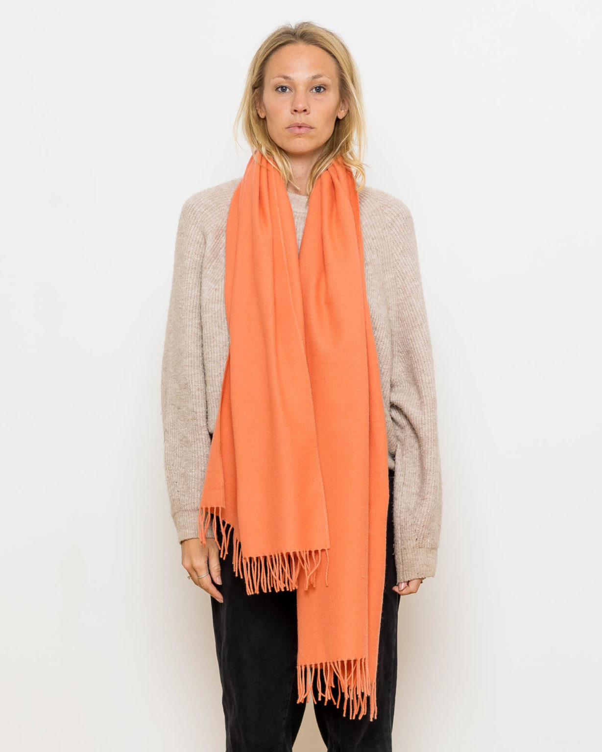 nice merino schal - coral