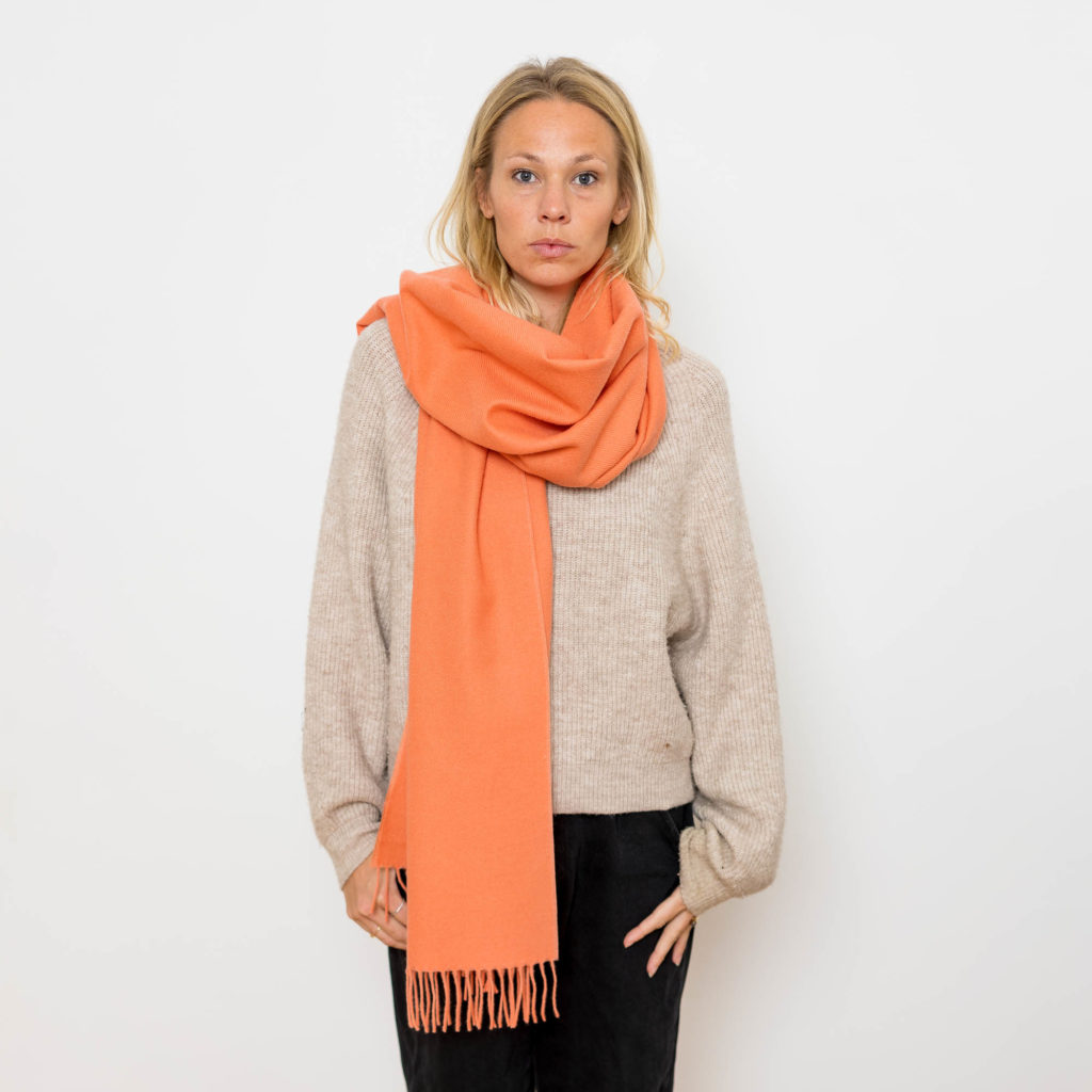 nice merino schal - coral