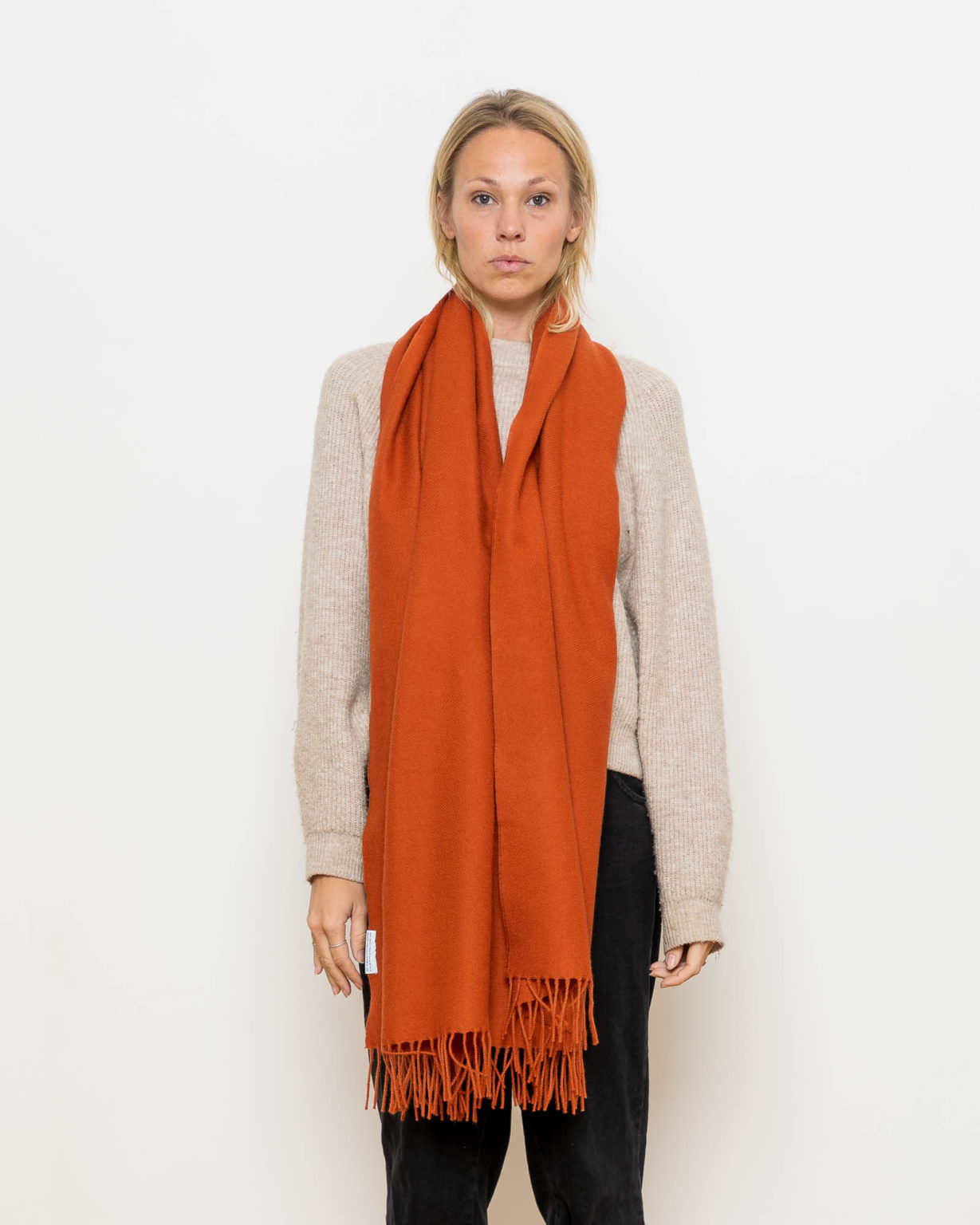 nice merino schal - brick red