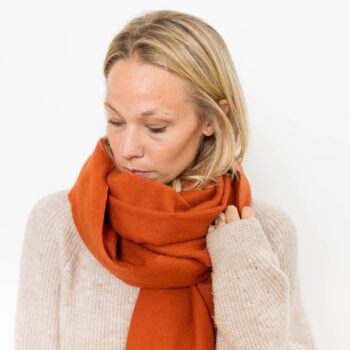 nice merino schal - brick red