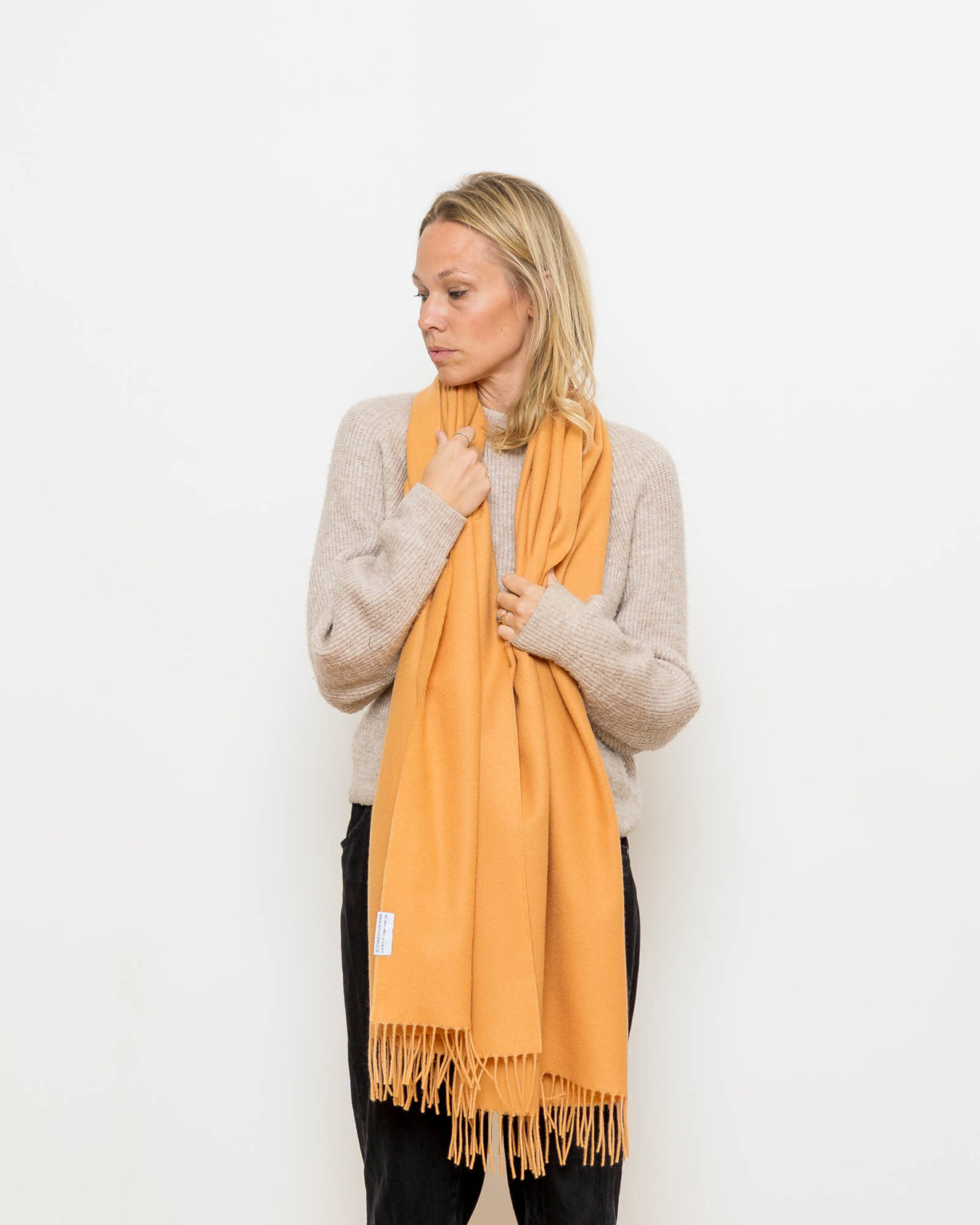 nice merino schal - light peach