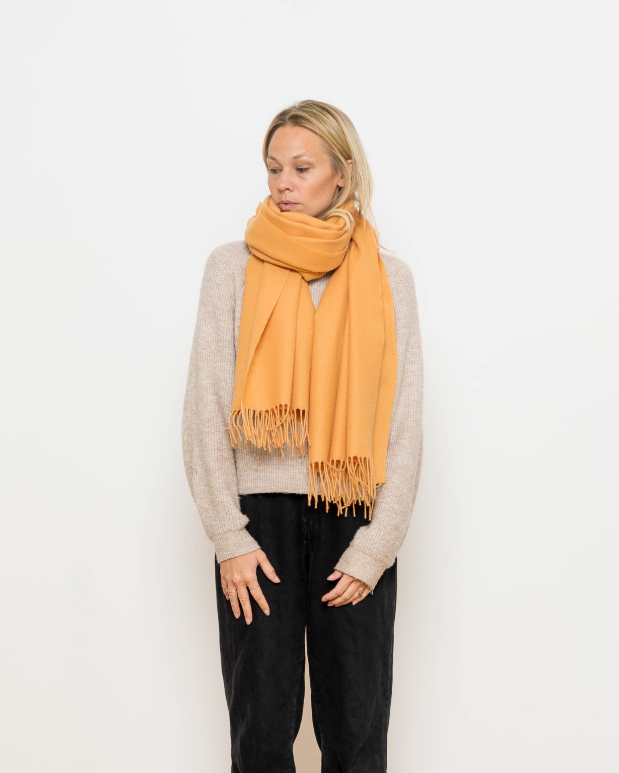 nice merino schal - light peach