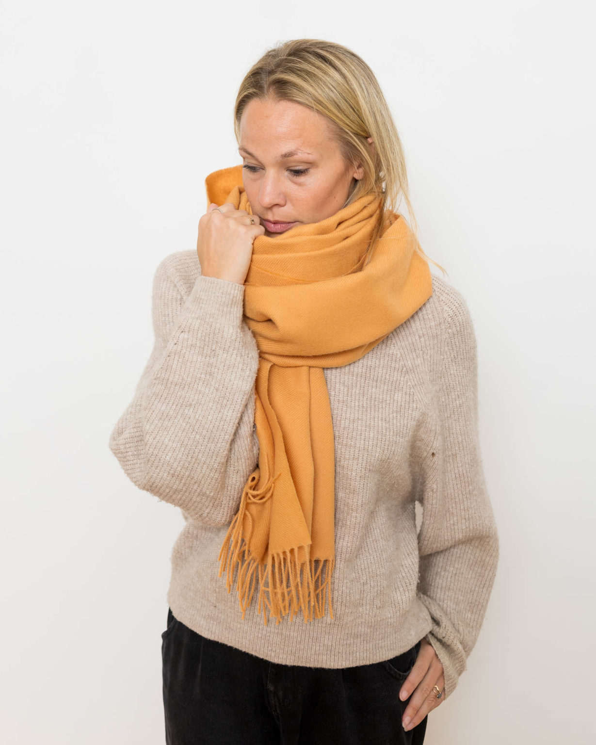 nice merino schal - light peach