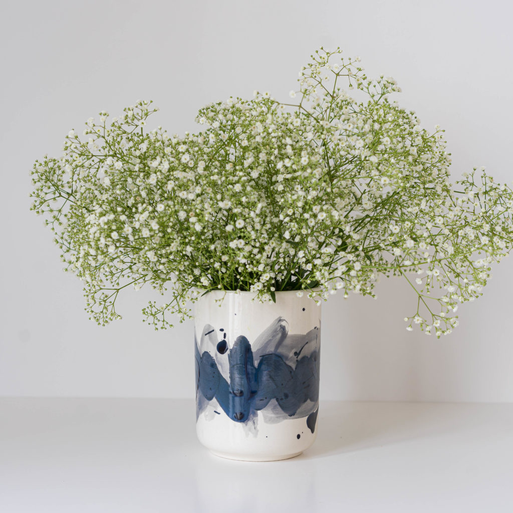 Vase rund black