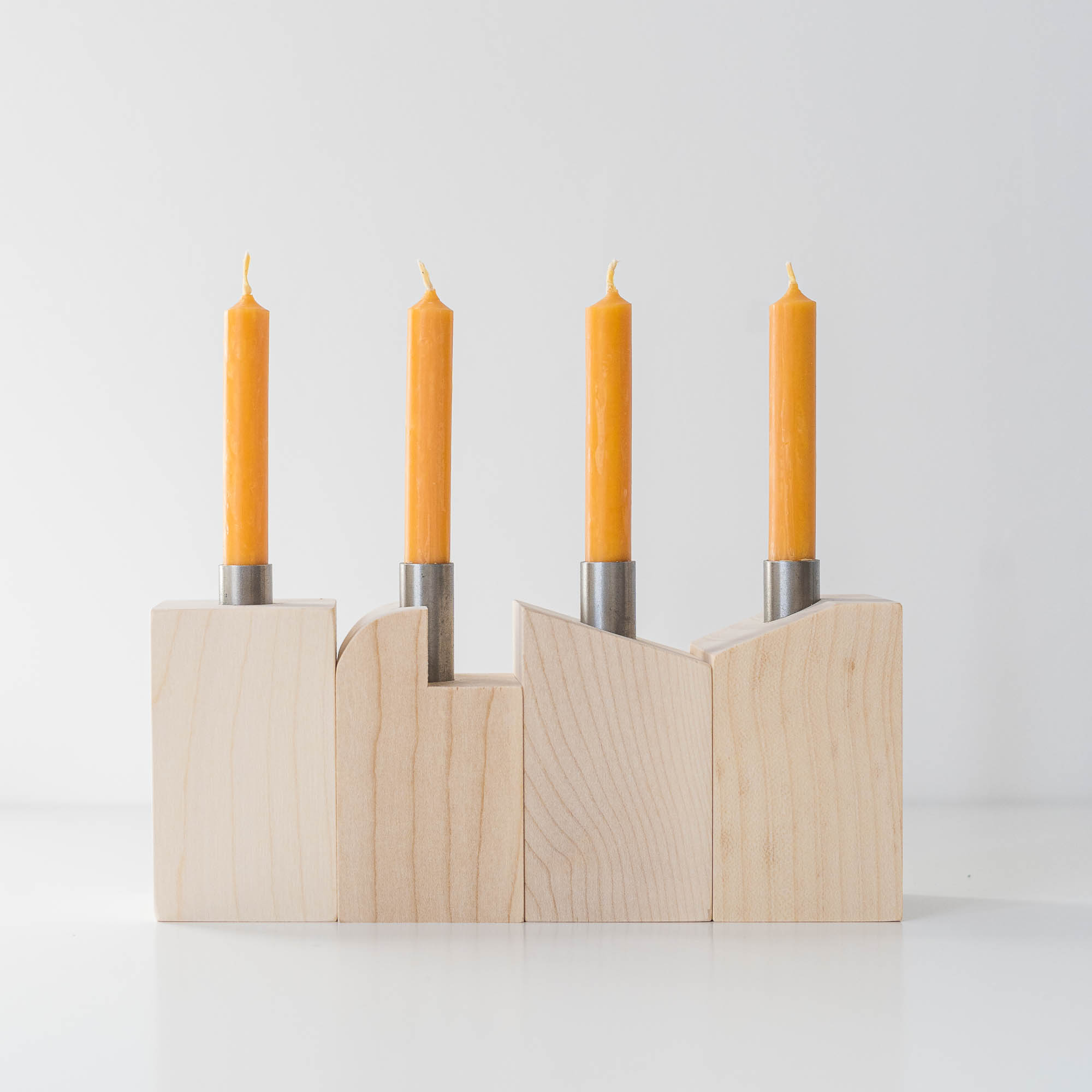 Kerzen Häuser nicenicenice - natur 4er Set