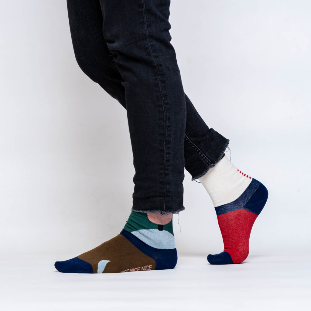 nice socks ARTIST edition - Ulrike Lea Moormann braun