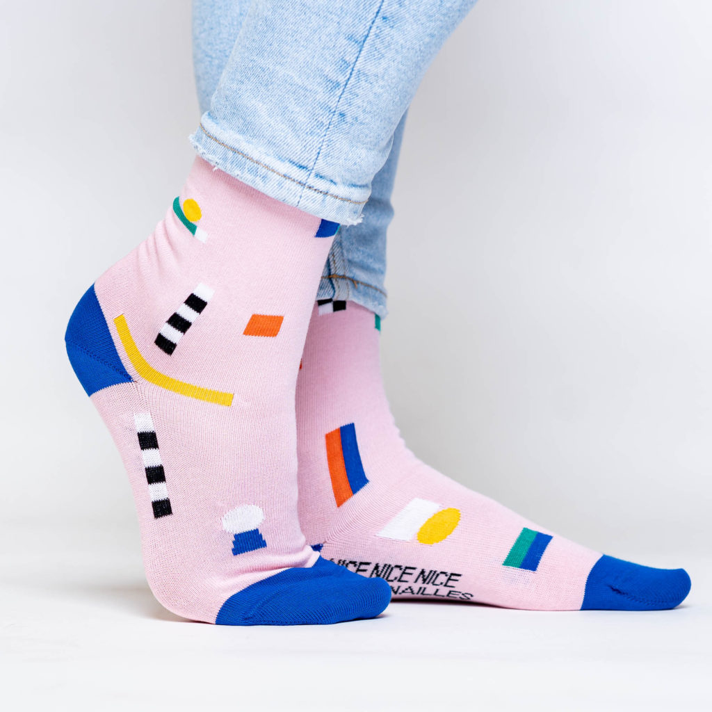 nice socks ARTIST edition - Les Canailles rose