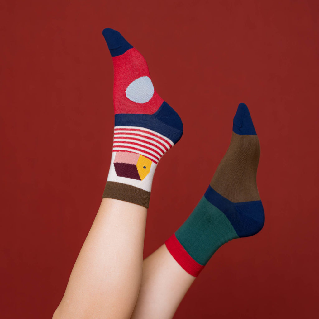 nice socks ARTIST edition - Ulrike Lea Moormann braun