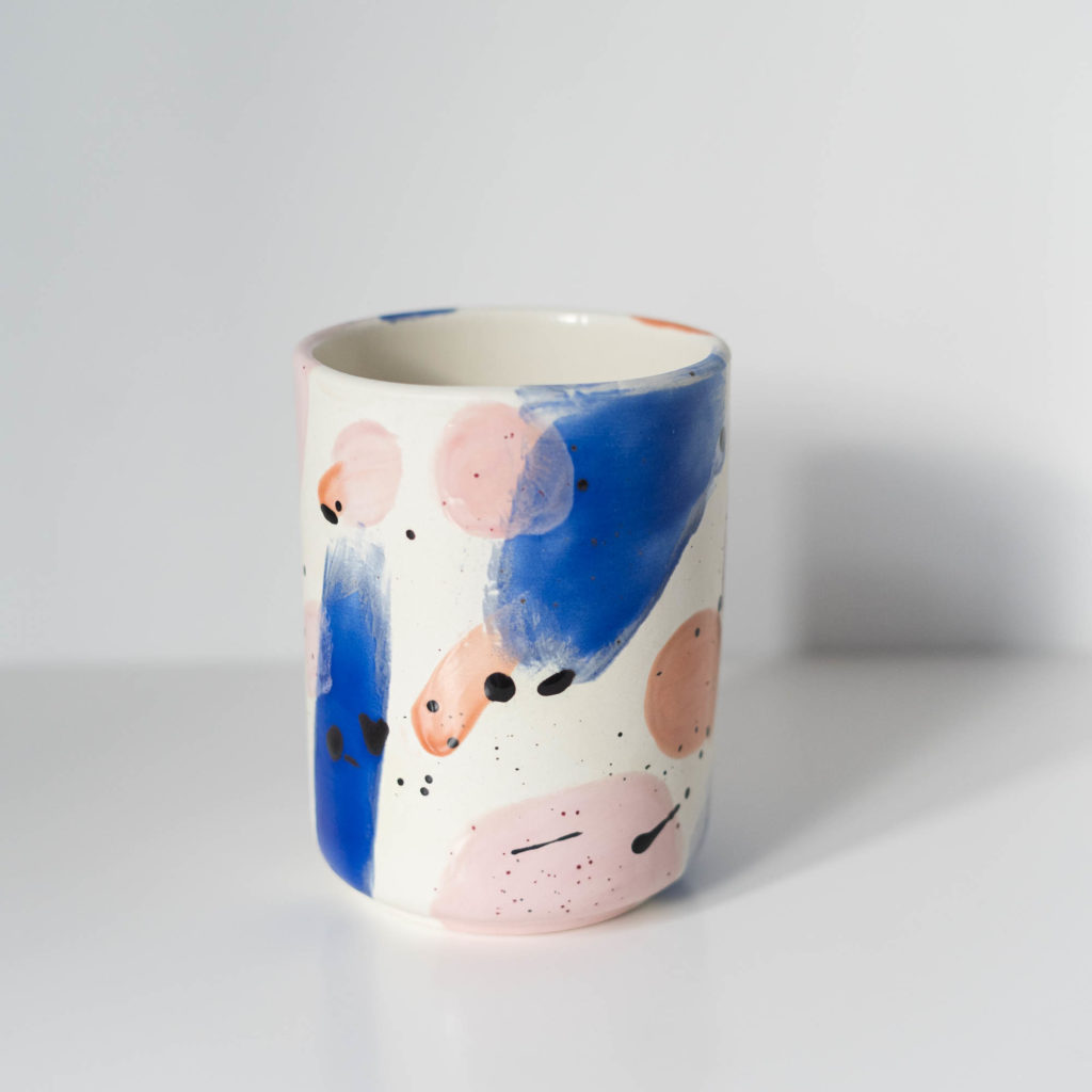 Vase rund blue rose
