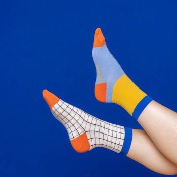 nice socks half grid - lavender