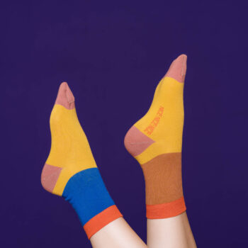 nice socks half color - yellow