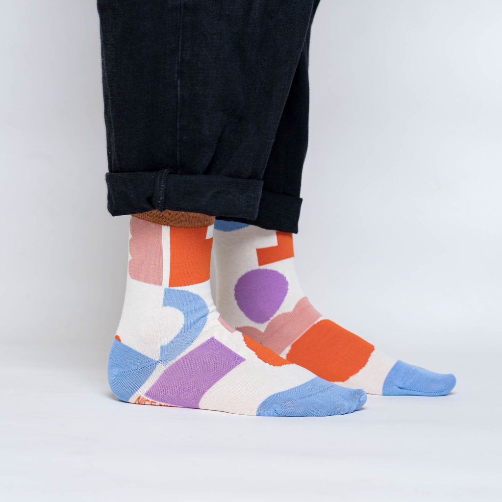 nice socks blocks - lilac